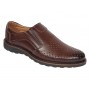 Pantofi barbati casual perforati din piele naturala Bleumarin - GKR506BLUE